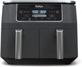 Ninja Foodi 10 QT 6-in-1 DualZone Smart XL Air Fryer, 2 Independent 5 QT Baskets, Grey - DZ550