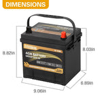 Autocessking Platinum AGM Battery, Group 35 Rechargeable Automotive Batteries for Car, 12 Volt 650 CCA 55Ah 100RC