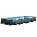 INTEX Ultra XTR Above Ground Pool 24ft x 12ft x 52in With 2 Floating Recliners And Mega Chill II Cooler