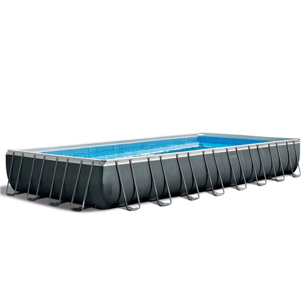 INTEX Ultra XTR Above Ground Pool 24ft x 12ft x 52in With 2 Floating Recliners And Mega Chill II Cooler