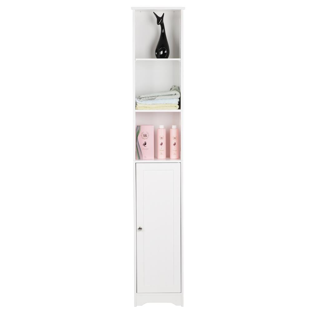 Ktaxon 67" H Bathroom Cabinet 5-Tier, Slim Narrow Storage Tower for Living Room, Kitchen, White