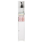 Ktaxon 67" H Bathroom Cabinet 5-Tier, Slim Narrow Storage Tower for Living Room, Kitchen, White