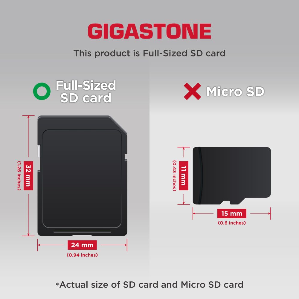 GIGASTONE 32GB SD Card 5-Pack UHS-I U1 Class 10 SDHC Memory Card High-Speed up to 80MB/s Full HD Video Compatible with Digital Camera, SPYPOINT