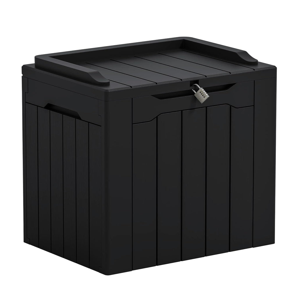 Greesum Outdoor Storage Box 31 Gallon Storage Box with Lid for Patio Furniture, Garden Tools, Pool Supplies, Waterproof and UV Resistant, Lockable