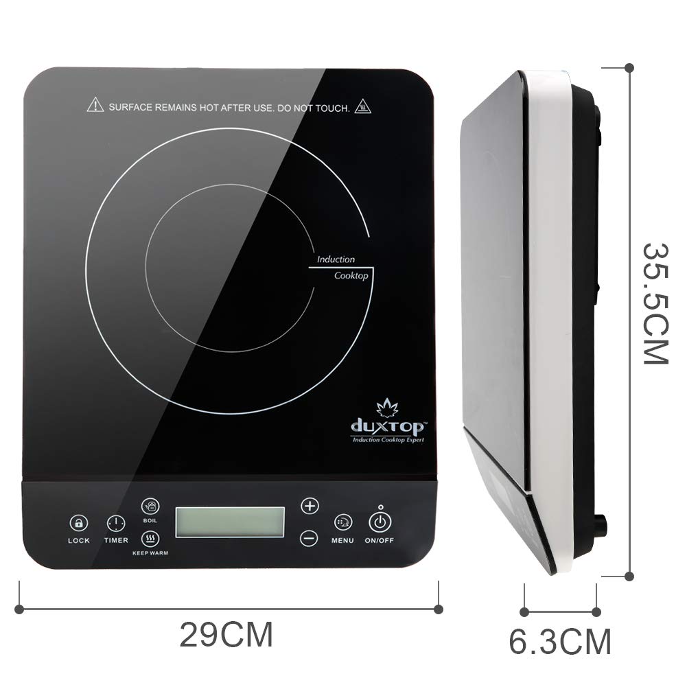 Duxtop Portable Induction Cooktop, Countertop Burner 1800W Silver 9600LS