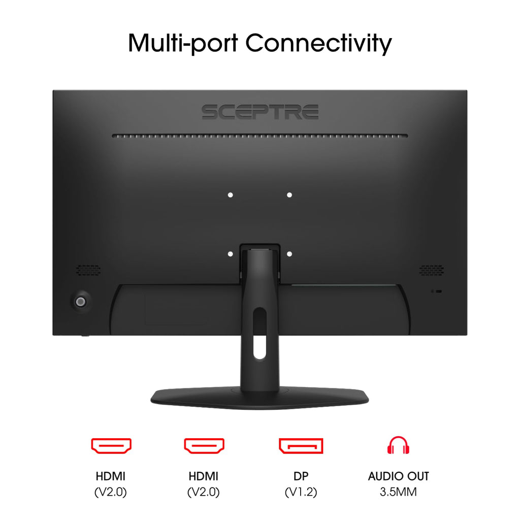 Sceptre 27-inch Prime Gaming Monitor 100Hz 1ms DisplayPort HDMI x2 100% sRGB AMD FreeSync Build-in Speakers, Eye Care Frameless Machine Black 2025