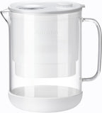 Waterdrop PT-72W Glass Water Filter Pitcher, 7-Cup, Eco-Friendly, White