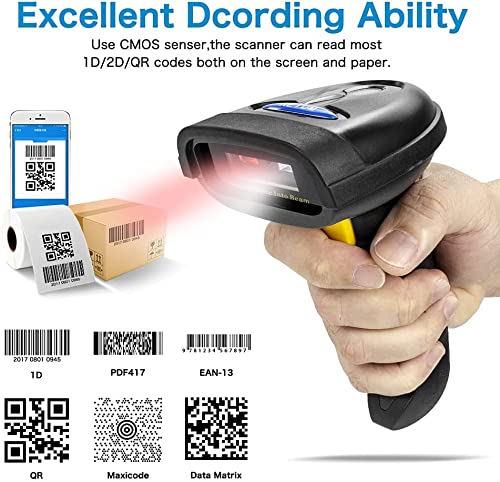 NETUM 2D Barcode Scanner, Compatible with 2.4G Wireless & Bluetooth & USB Wired Connection, Connect Smart Phone, Tablet, PC, 1D Bar Code Reader Work