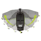 Flexzilla Retractable Enclosed Plastic Air Hose Reel, 3/8 in. x 50 ft., Heavy Duty, Lightweight, Hybrid, ZillaGreen - L8250FZ