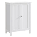 VASAGLE Bathroom Floor Storage Cabinet, 2 Doors , Cloud White