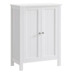 VASAGLE Bathroom Floor Storage Cabinet, 2 Doors , Cloud White