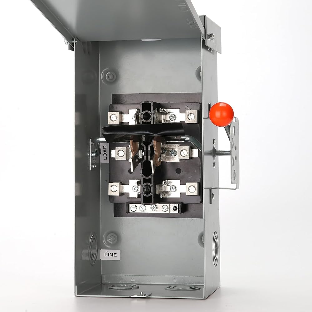 100A Generator Transfer Switch, 24000W Heavy Duty Double Throw Switch, 2P