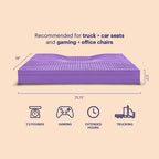 Purple Ultimate Seat Cushion, Large 2.5 Inch Gel Seat Cushion