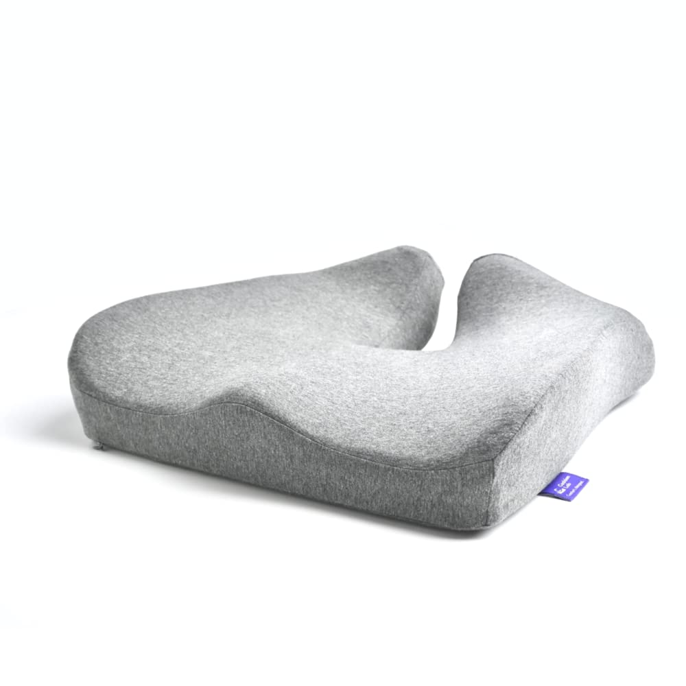 C CUSHION LAB Patented Pressure Relief Seat Cushion for Long Sitting Hours on Office/Home Chair, Car, Wheelchair - Extra-Dense Memory Foam for Hip