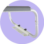 Medline Toilet Handle Safety Rail, Aluminum Grab Bar for Bathroom, 27.5" to 32" Adjustable Height, 250-lb. Capacity