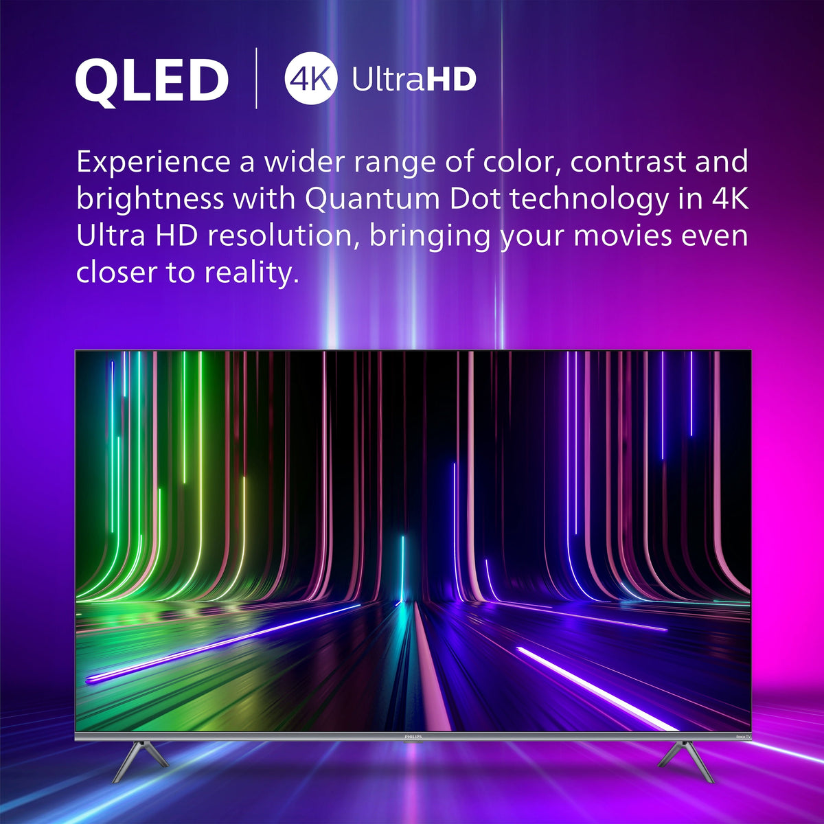 Philips 60" Class QLED 4K UHD (2160p) Roku Smart TV (60PQL7656/F7)
