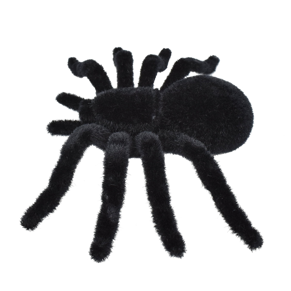 Flocked Spider Decoration, Black, 7", Halloween by Way To Celebrate