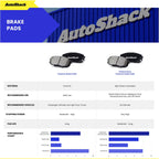 AutoShack Front Black Brake Rotors Vented 11.65" (295.9 mm) & Pads, Compatible with Toyota Camry 2007-2017 FWD 2.4L 2.5L 3.5L