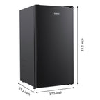 Galanz 3.3 Cu Ft Compact Refrigerator, Black One Door Mini Fridge, Energy Star for Apartment, Dorm, Office, Bedroom