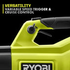 RYOBI 40V HP Brushless WHISPER SERIES 650 CFM 160 MPH Leaf Blower Cordless with 4.0 Ah Battery and Charger