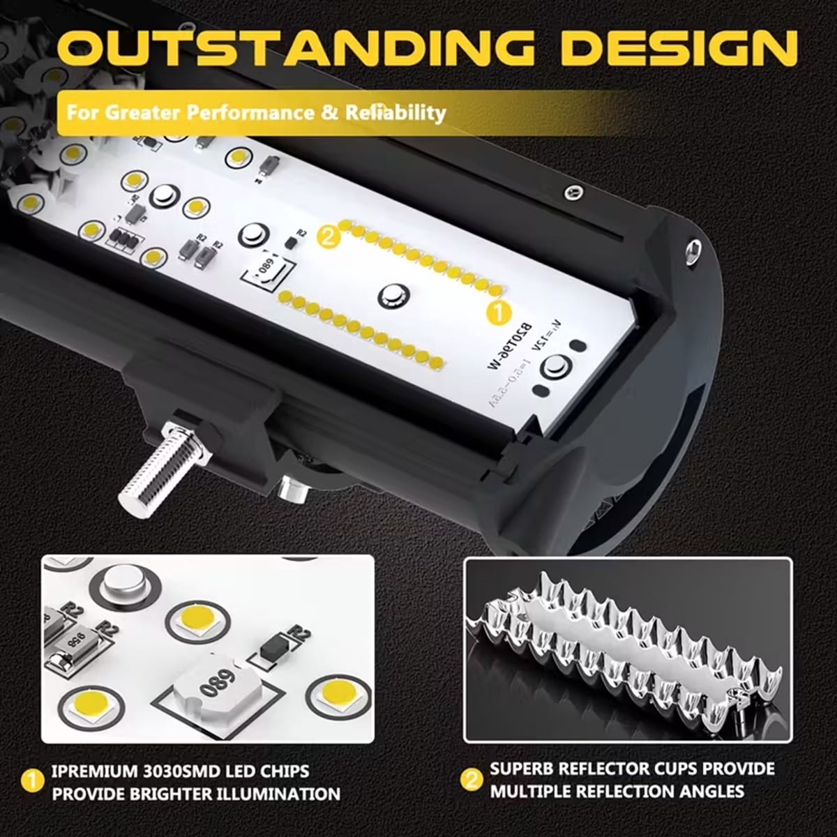 LEDMIRCY 20Inch LED Light Bar and 4Inch LED Pod Lights 2PCS with Rocker Switch Wiring Harness Kit Off Road Lights Spot Flood Combo Beam LED Driving