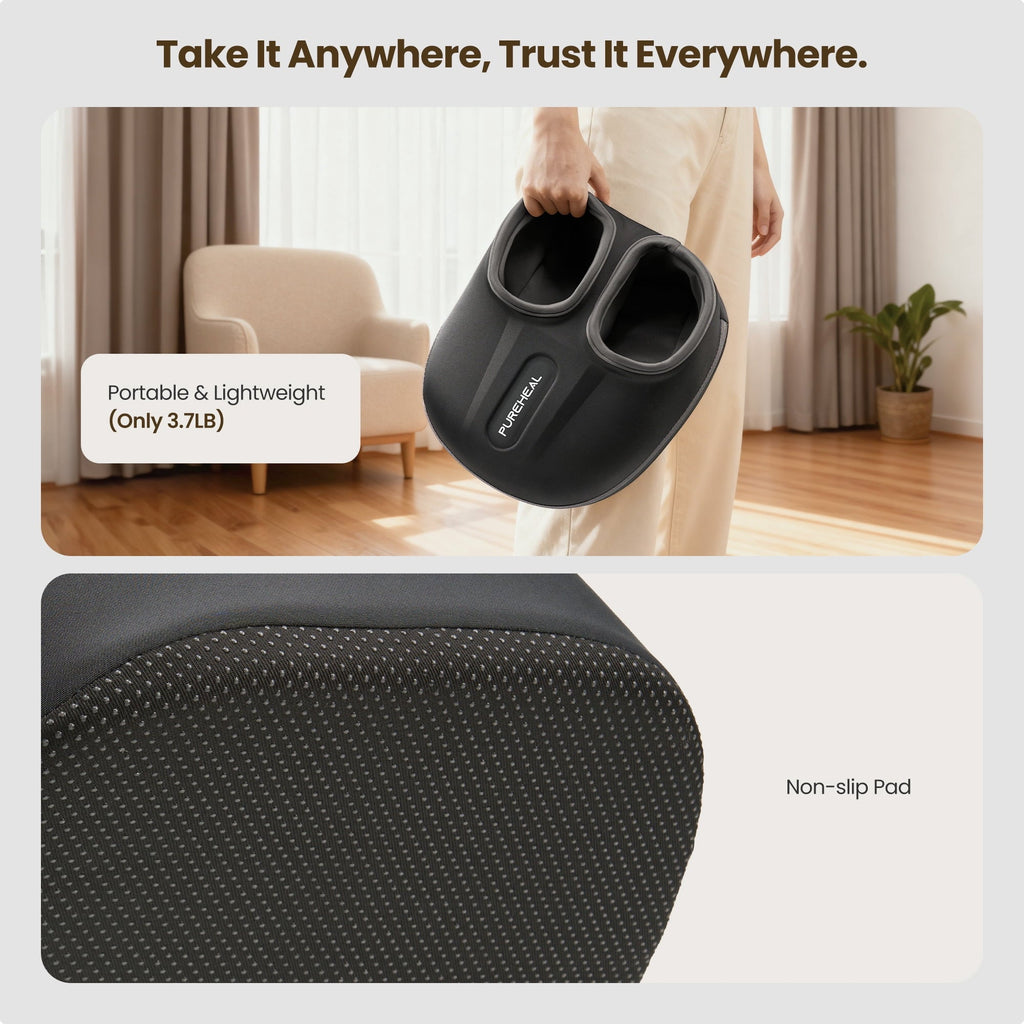 Pureheal Foot Massager with Heat,Shiatsu Foot Massager Machine for Plantar Fasciitis, FSA HSA Eligible, Gifts for Women Mom