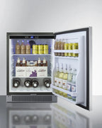 Built-In Outdoor All-Refrigerator, 24 in Wide, Stainless Steel, LHD