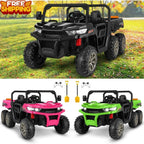 24V 6-Wheel UTV Ride-On With Dump Bed And 4WD Power