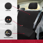 Genuine Dickies Quincy Pro-Grade Rear Bench Seat Cover for Cars, SUVs, and Crossovers, Black