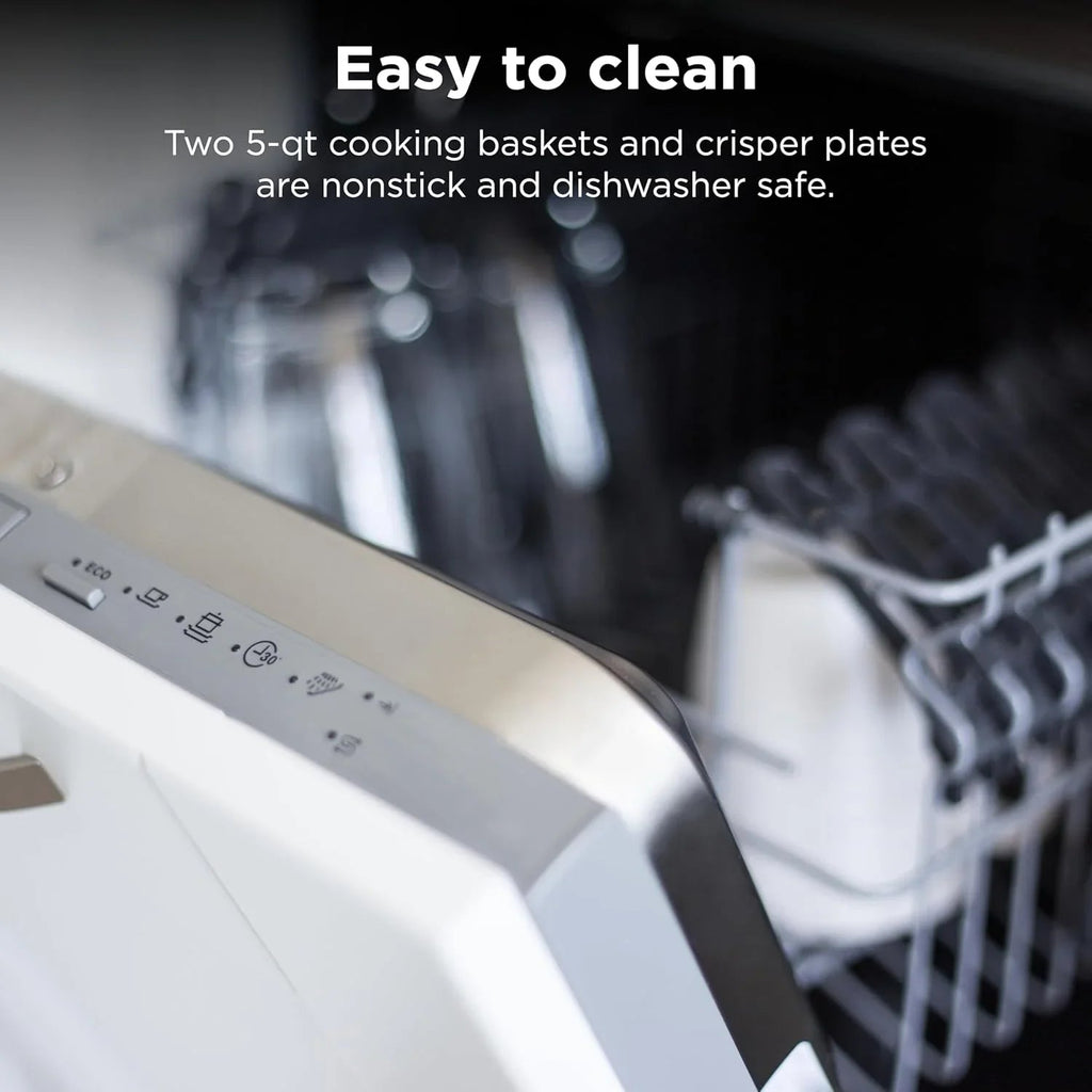 Ninja Foodi 10 QT 6-in-1 DualZone Smart XL Air Fryer, 2 Independent 5 QT Baskets, Grey - DZ550