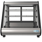 KoolMore 35 inch NSF Commercial Countertop Refrigerator Display Case, 5.6 Cu. Ft., Black And Stainless Steel - CDC-5C-BK