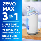 Zevo Max Flying Insect Indoor Fly Trap: Easy, Mess-Free Solution - Light Trap Catches & Kills House Flies, Fruit Flies, Gnats, & More (1 Plug in