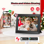 Frameo WiFi Digital Picture Frame, TEMASH 10.1" Digital Photo Frame 32G Memory with 1280*800 IPS Touchscreen, Auto Rotate, Gift for a Loved One!