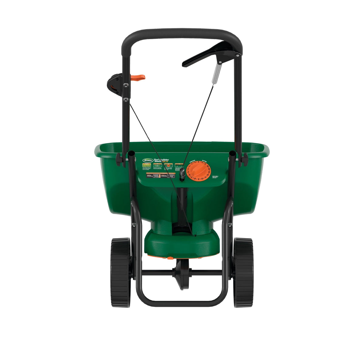 Scotts Turf Builder EdgeGuard DLX Broadcast Spreader for Grass Seed, Fertilizer, Salt and Ice Melt