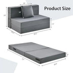 ASDRFYU 6 Inch Tri-Fold Folding Sofa Bed With Pillow
