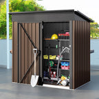 UFORIC Outdoor Storage Shed, 5 x 3 ft, Dark Gray