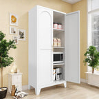 61" Metal Storage Cabinet with Doors and Adjustable Shelves,Garage Storage Cabinet for Home,Office