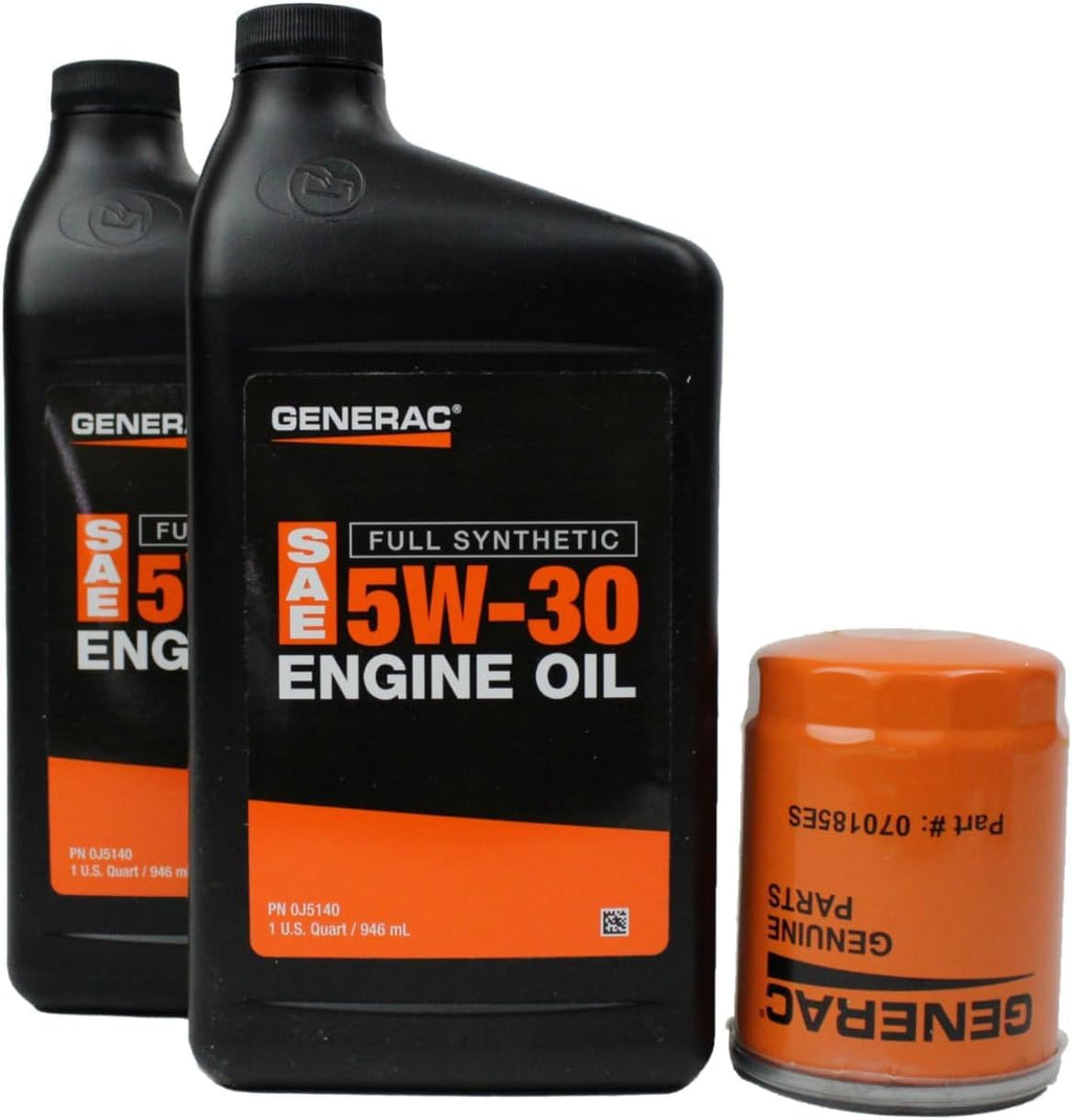Generac 5W-30 Full Synthetic Oil Change Kit 2 Quarts oil and Filter