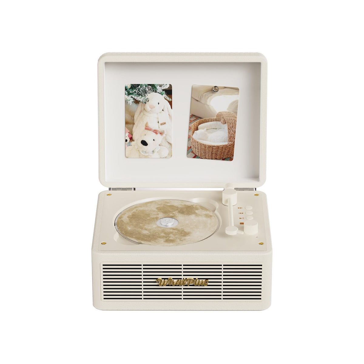CD Player with Bluetooth Speakers, App Control, Magnetic Display