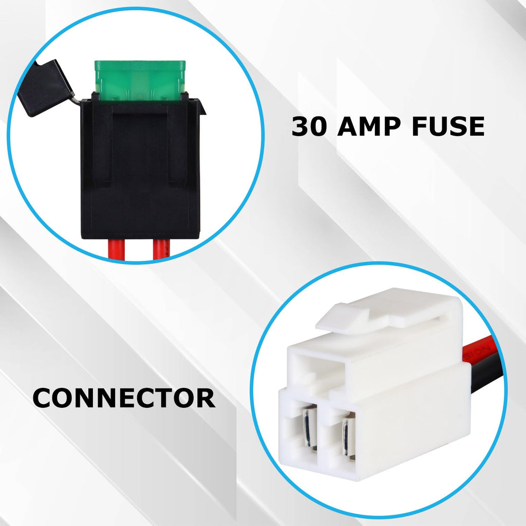 Mighty Max Battery Extended Range Drop in Replacement for 12v Razor ride on toy 7ah battery kit and harness