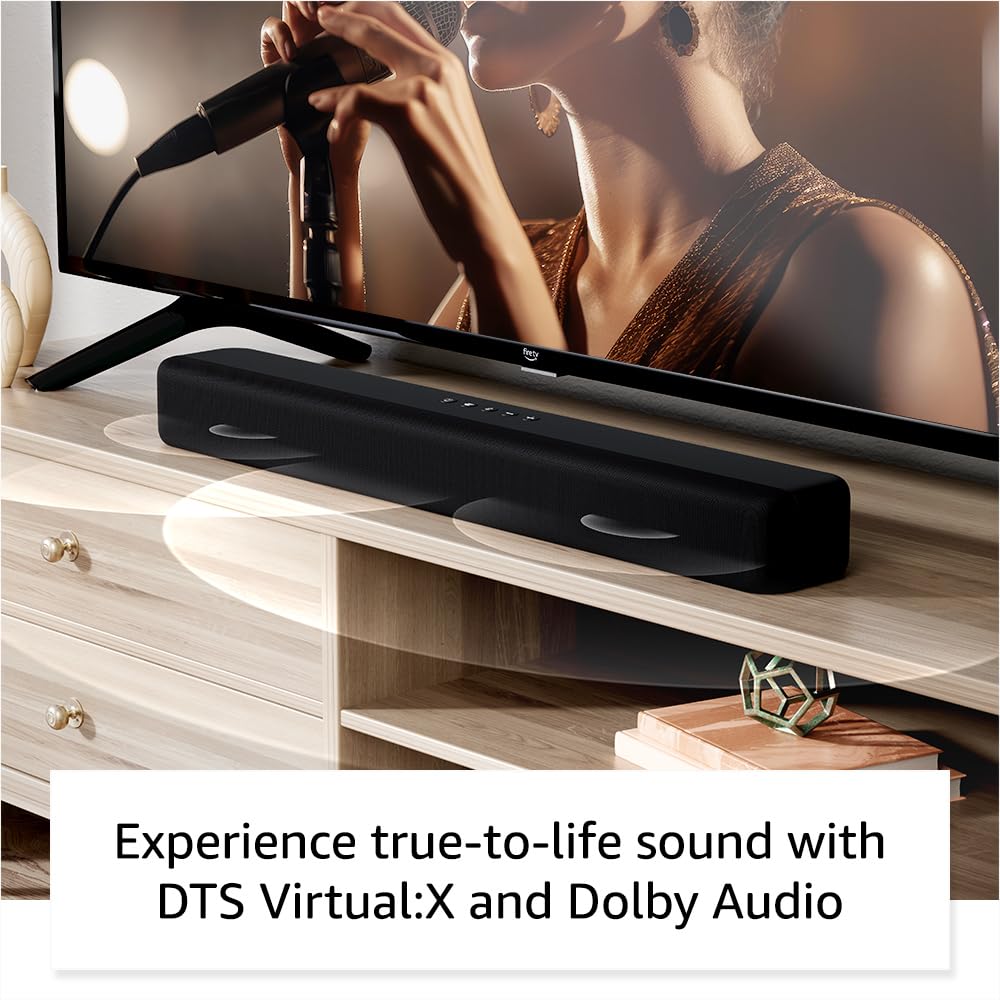 Fire TV Soundbar, 2.0 speaker with DTS Virtual:X and Dolby Audio, Bluetooth connectivity