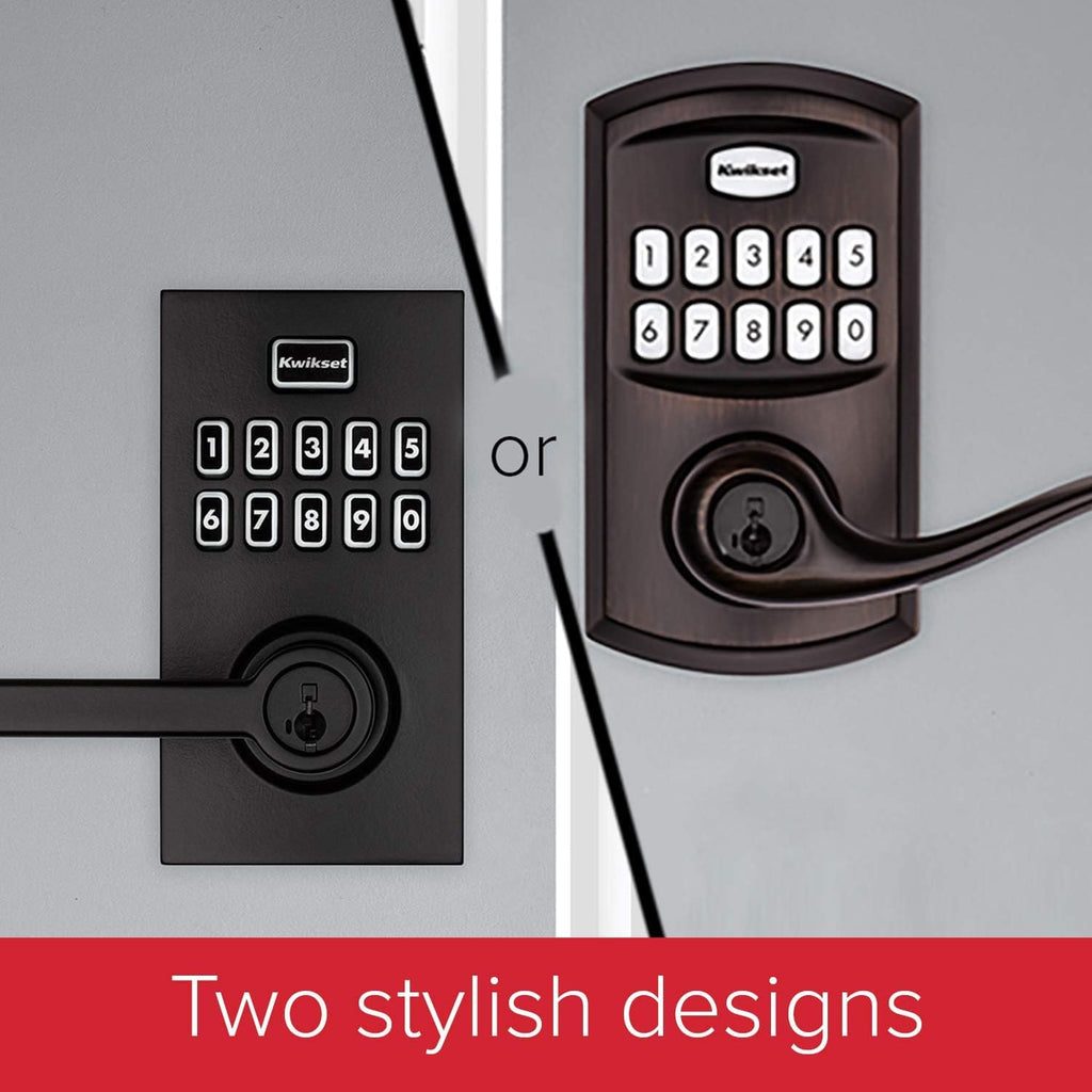 Kwikset SmartCode 917 Contemporary Electronic Deadbolt with Halifax Handle