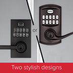 Kwikset SmartCode 917 Contemporary Electronic Deadbolt with Halifax Handle