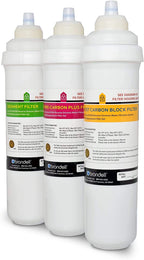 Brondell RF-20 Water Filter Replacement for Circle, Sediment and Carbon Block, Under Sink Reverse Osmosis Filtration System, Lasts 6 Months