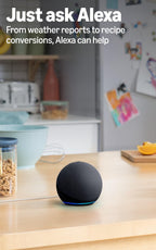 Echo Dot (newest model) - Vibrant sounding speaker, Designed for Alexa+, Great for bedrooms, dining rooms and offices, Charcoal