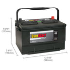 EverStart Value Lead Acid Automotive Battery, Group Size 65, 12 V, 650 CCA