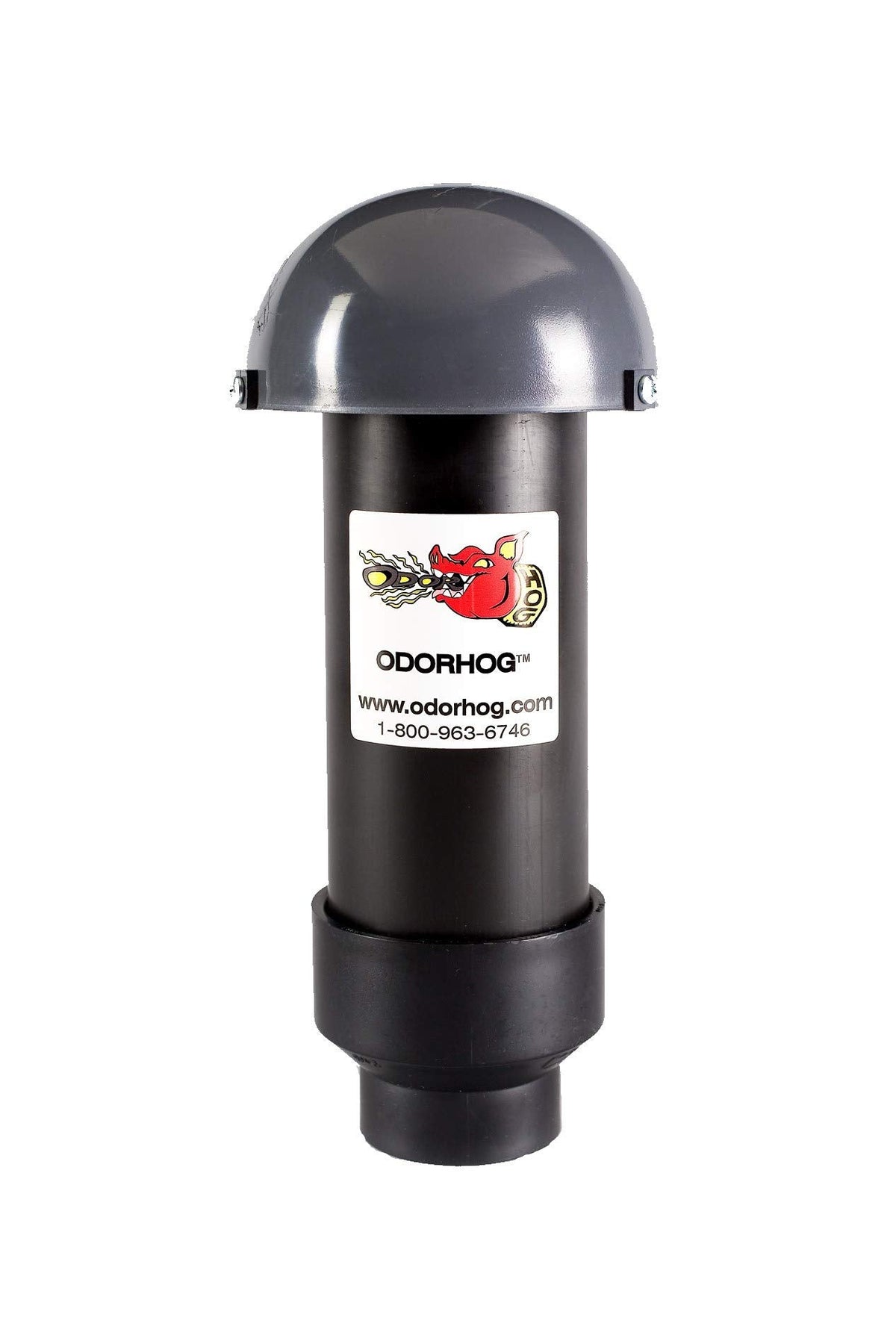 Vent Stack Pipe Filter 4 Sizes, Black ABS with Mushroom Cap, Removes Outdoor Septic and Sewer Odors (fits 1.5 or 2.0-inch)