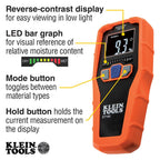 Klein Tools ET140 Pinless Moisture Meter, Detects up to 3/4-Inch Deep