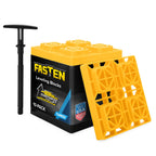 Camco FasTen RV Leveling Blocks - 8.5” x 8.5” x 1”- 10-Pk - Made in the USA