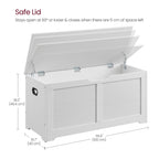 VASAGLE Storage Chest, 39.4 Inches Width Bench with 2 Safety Hinges